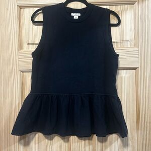 H&M Maternity Navy Sleeveless Peplum Tank Top